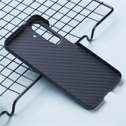 X-LEVEL For Samsung Galaxy S24 Phone Case Carbon Fiber Texture PC Back Cover