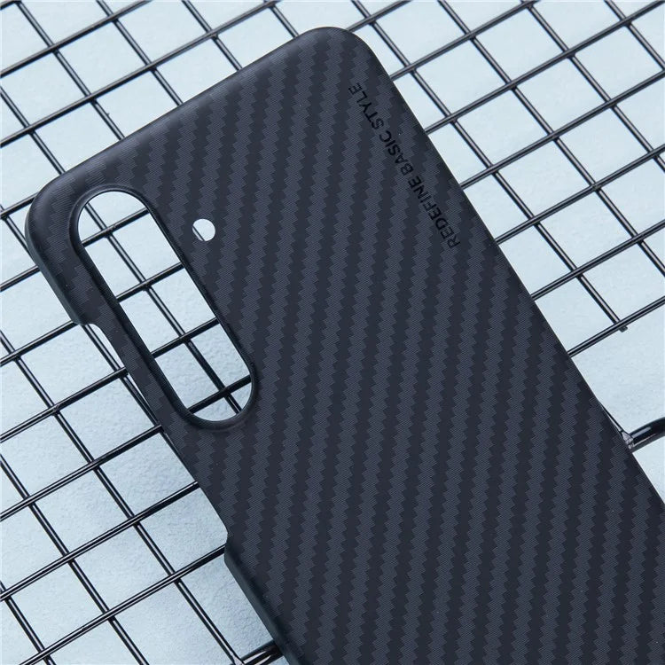 X-LEVEL For Samsung Galaxy S24 Phone Case Carbon Fiber Texture PC Back Cover