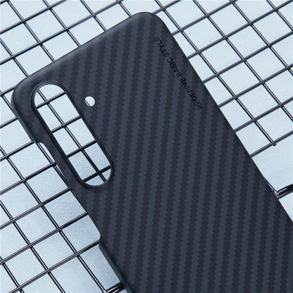 X-LEVEL For Samsung Galaxy S24 Phone Case Carbon Fiber Texture PC Back Cover