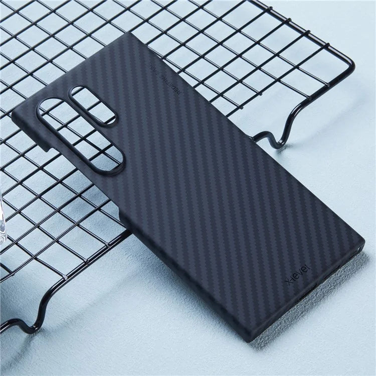 X-LEVEL For Samsung Galaxy S24 Ultra Magnetic Case Carbon Fiber Texture PC Phone Cover