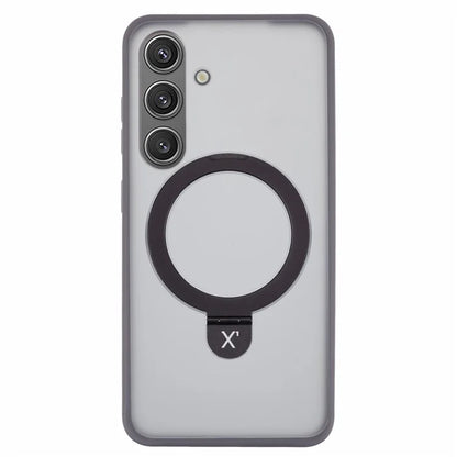 X-LEVEL PITHY STONE II For Samsung Galaxy S24+ Case Compatible with MagSafe Back Cover Kickstand