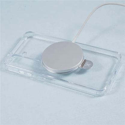 X-LEVEL PITHY STONE II For Samsung Galaxy S24+ Case Compatible with MagSafe Back Cover Kickstand