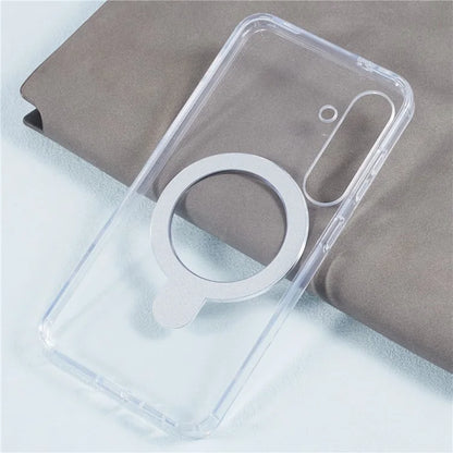 X-LEVEL PITHY STONE II For Samsung Galaxy S24+ Case Compatible with MagSafe Back Cover Kickstand
