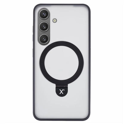 X-LEVEL PITHY STONE II For Samsung Galaxy S24+ Case Compatible with MagSafe Back Cover Kickstand