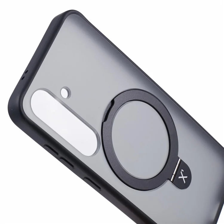X-LEVEL PITHY STONE II For Samsung Galaxy S24+ Case Compatible with MagSafe Back Cover Kickstand