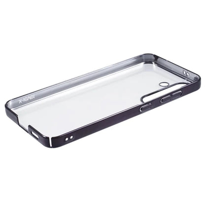 X-LEVEL For Samsung Galaxy S24+ Phone Case Hard PC Clear Bakc Cover Electroplating Frame