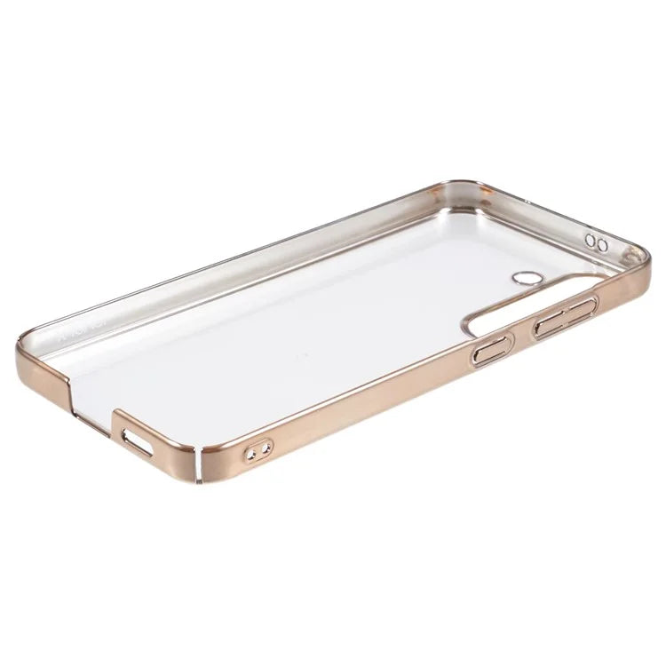 X-LEVEL For Samsung Galaxy S24+ Phone Case Hard PC Clear Bakc Cover Electroplating Frame