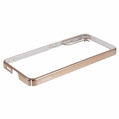 X-LEVEL For Samsung Galaxy S24+ Phone Case Hard PC Clear Bakc Cover Electroplating Frame