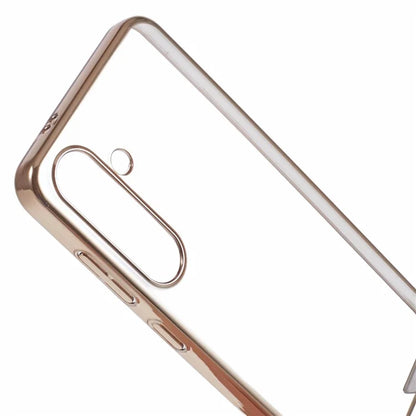 X-LEVEL For Samsung Galaxy S24+ Phone Case Hard PC Clear Bakc Cover Electroplating Frame