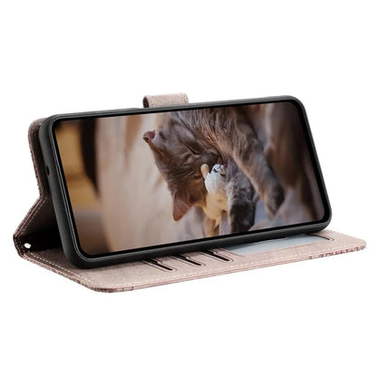 For Google Pixel 8a Wallet Case PU Leather Wall Cats Pattern Phone Cover