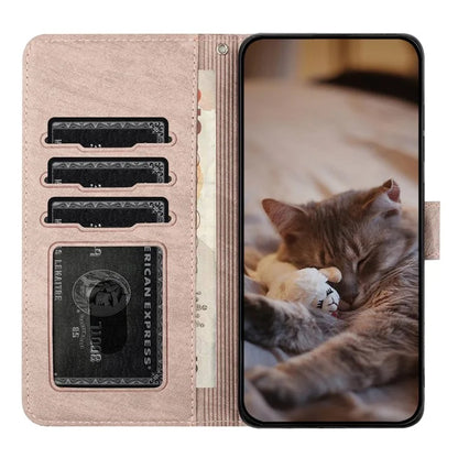 For Google Pixel 8a Wallet Case PU Leather Wall Cats Pattern Phone Cover