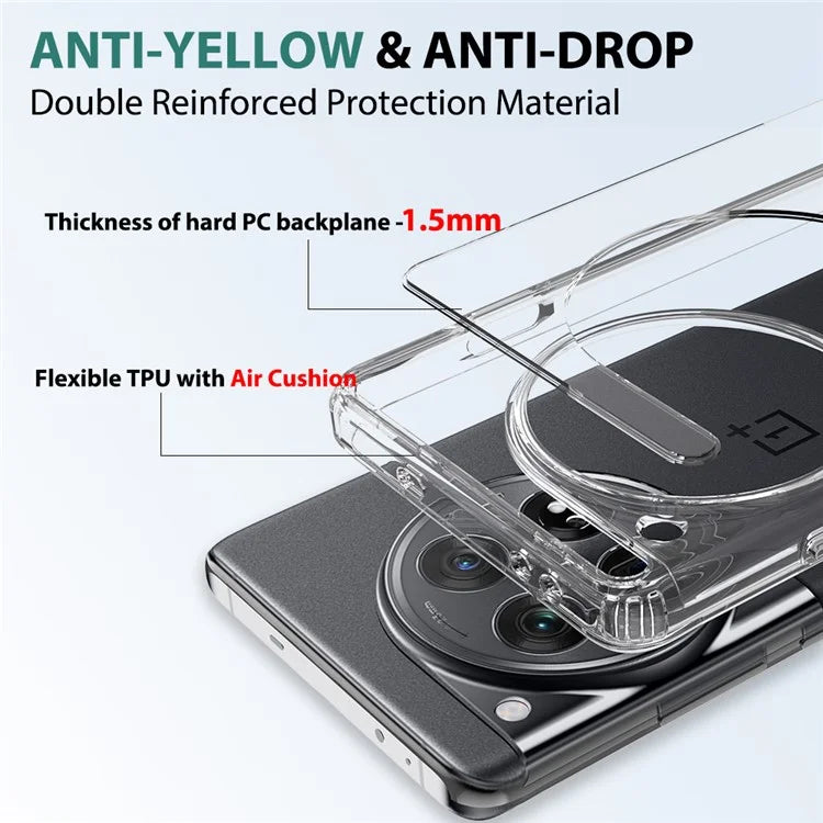For OnePlus 12 5G TPU+Acrylic Phone Case Transparent Protective Back Cover