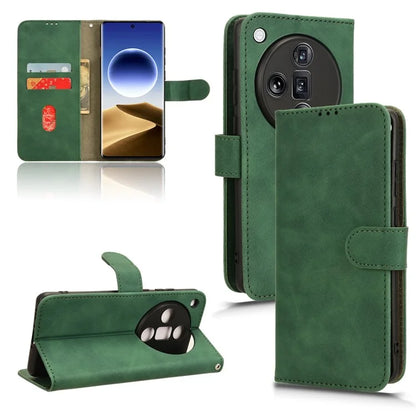 For Oppo Find X7 Ultra Case Wallet  PU Leather Phone Cover Skin-touch Texture