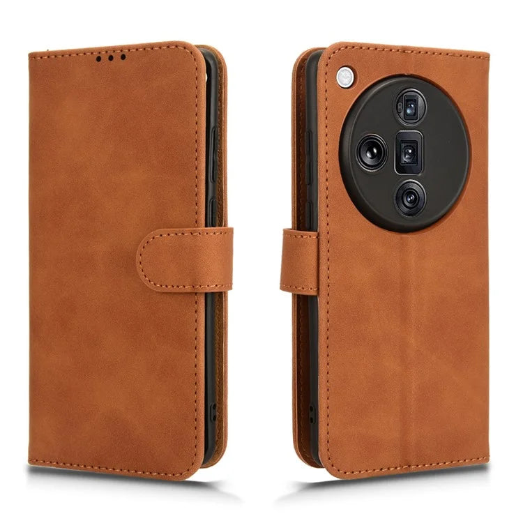 For Oppo Find X7 Ultra Case Wallet  PU Leather Phone Cover Skin-touch Texture