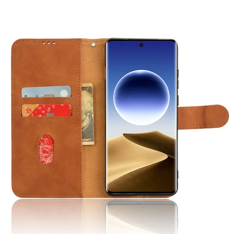 For Oppo Find X7 Ultra Case Wallet  PU Leather Phone Cover Skin-touch Texture