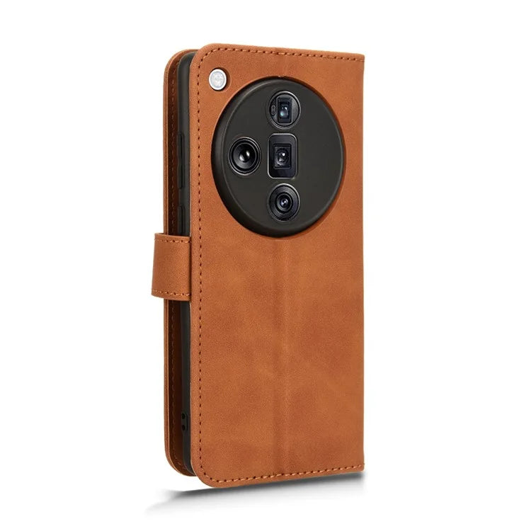 For Oppo Find X7 Ultra Case Wallet  PU Leather Phone Cover Skin-touch Texture