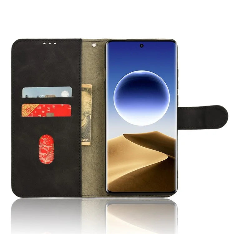 For Oppo Find X7 Ultra Case Wallet  PU Leather Phone Cover Skin-touch Texture