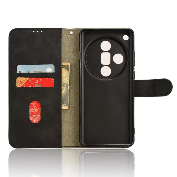 For Oppo Find X7 Ultra Case Wallet  PU Leather Phone Cover Skin-touch Texture