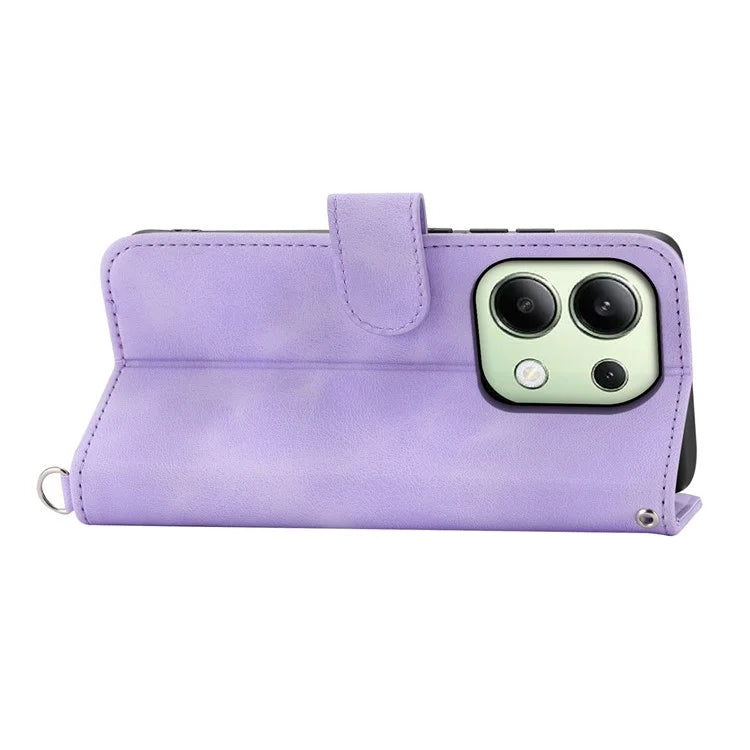 For Xiaomi Redmi Note 13 4G Leather Case Flower Pattern Cover Multiple Card Slots