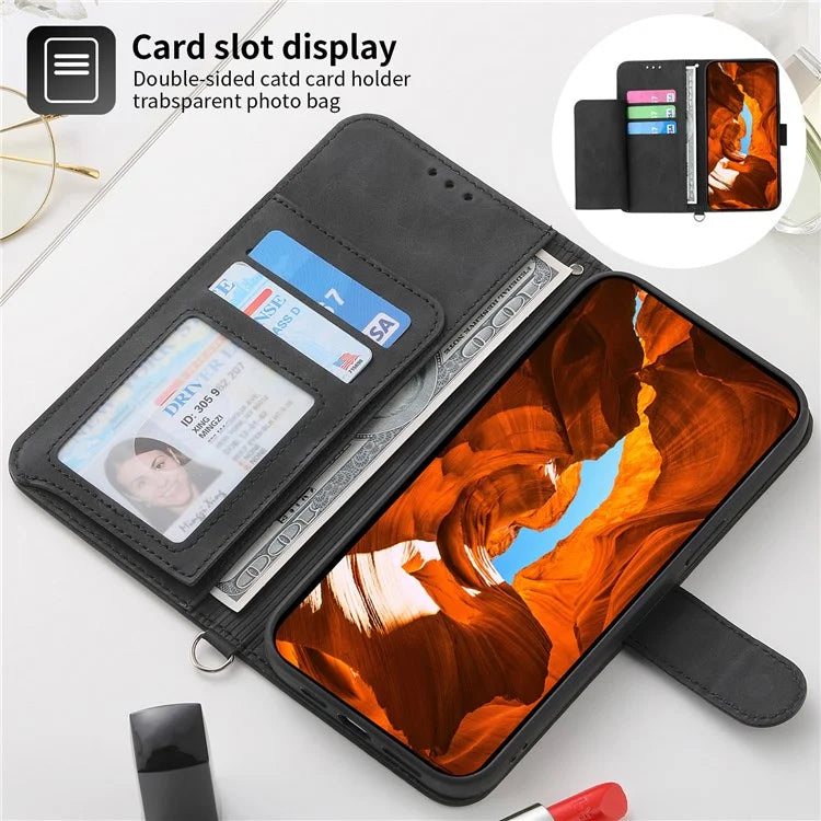 For Xiaomi Redmi Note 13 4G Leather Case Flower Pattern Cover Multiple Card Slots