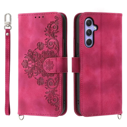 For Samsung Galaxy A55 5G Case Crossbody Leather Cover with Card Slots Wallet