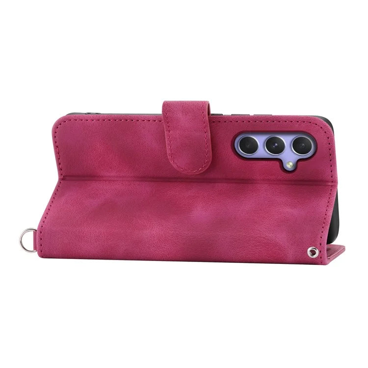 For Samsung Galaxy A55 5G Case Crossbody Leather Cover with Card Slots Wallet