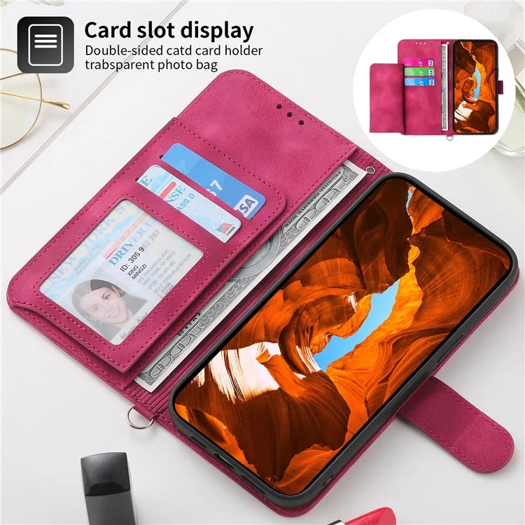 For Samsung Galaxy A55 5G Case Crossbody Leather Cover with Card Slots Wallet