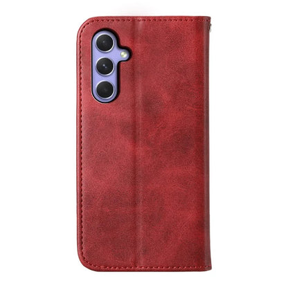 For Samsung Galaxy A55 5G Case Leather Phone Cover Wallet Rhombus Imprinted