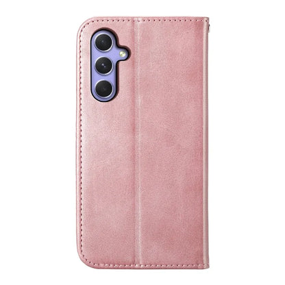 For Samsung Galaxy A55 5G Case Leather Phone Cover Wallet Rhombus Imprinted