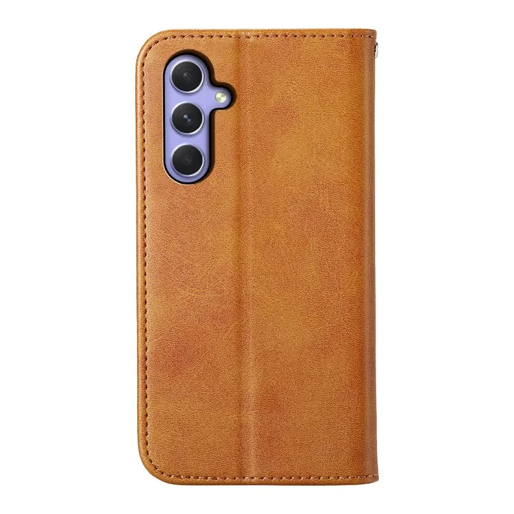 For Samsung Galaxy A55 5G Case Leather Phone Cover Wallet Rhombus Imprinted