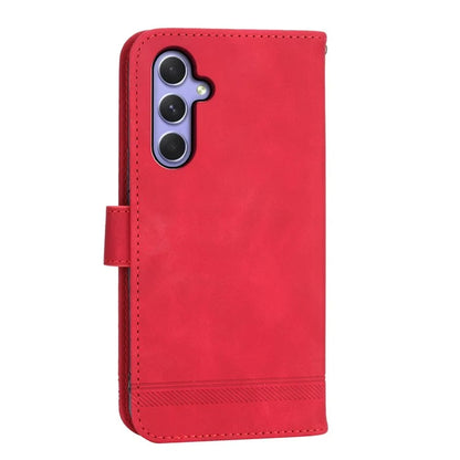 DIERFENG DF-03 for Samsung Galaxy A55 5G Leather Case Line Imprinted Wallet Cover