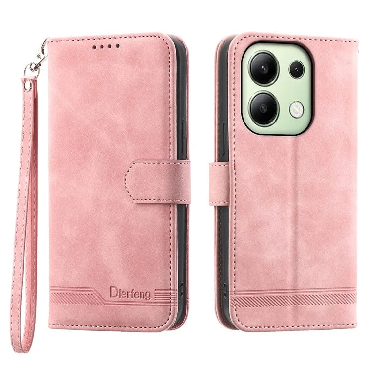 DIERFENG DF-03 for Xiaomi Redmi Note 13 4G Case Wallet Leather Flip Phone Cover