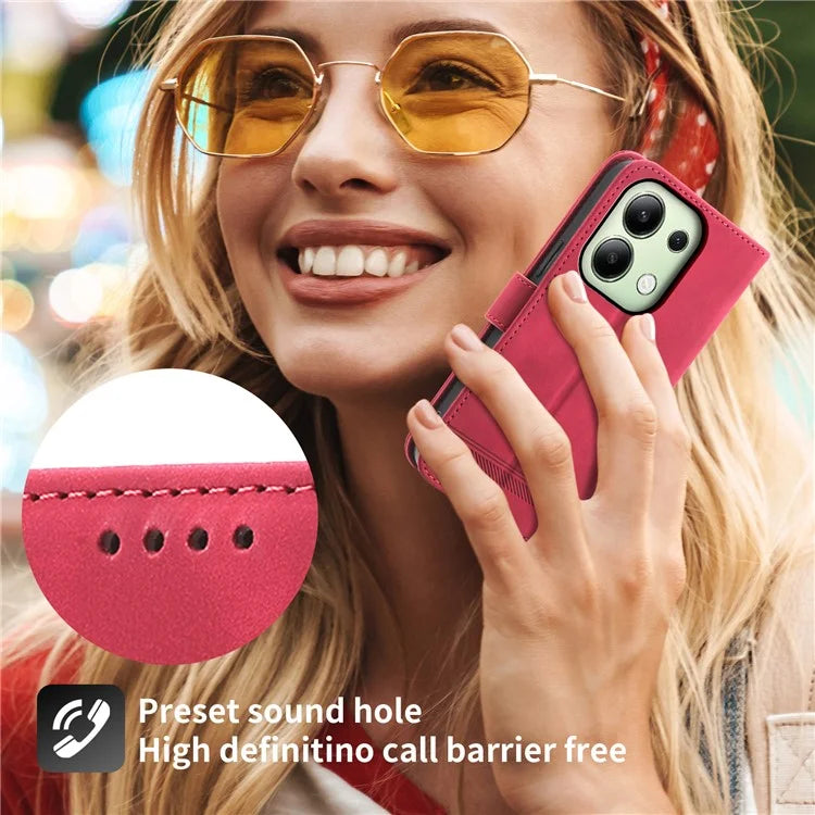 DIERFENG DF-03 for Xiaomi Redmi Note 13 4G Case Wallet Leather Flip Phone Cover