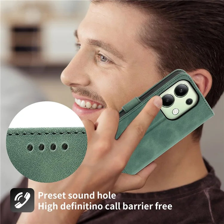 DIERFENG DF-03 for Xiaomi Redmi Note 13 4G Case Wallet Leather Flip Phone Cover
