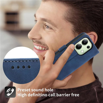 DIERFENG DF-03 for Xiaomi Redmi Note 13 4G Case Wallet Leather Flip Phone Cover