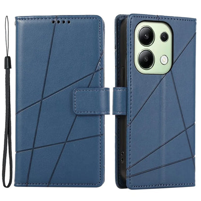 DF-06 For Xiaomi Redmi Note 13 4G Leather Case Line Imprinted Folio Cover