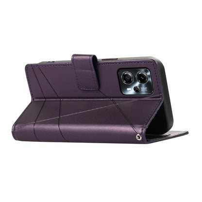 DF-06 For Motorola Moto G24 4G / G04 4G Case with Strap Line Imprinted Phone Cover Stand View