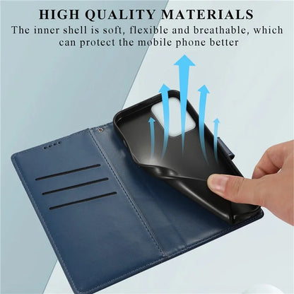 DF-06 For Motorola Moto G34 5G Flip Wallet Case PU Line Imprinted Phone Cover