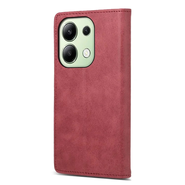 DF-05 For Xiaomi Redmi Note 13 4G Wallet Case Magnetic Auto Closing Phone Cover