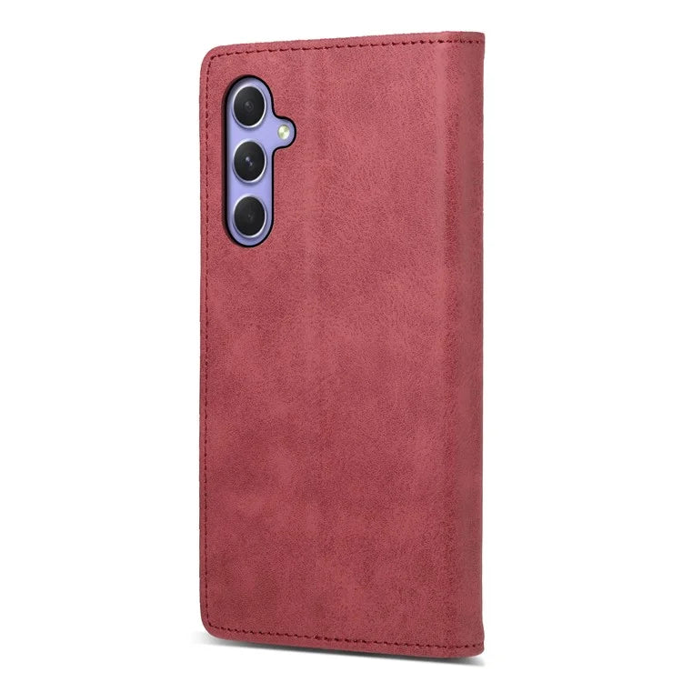 DF-05 For Samsung Galaxy A55 5G Leather Phone Case RFID Blocking Wallet