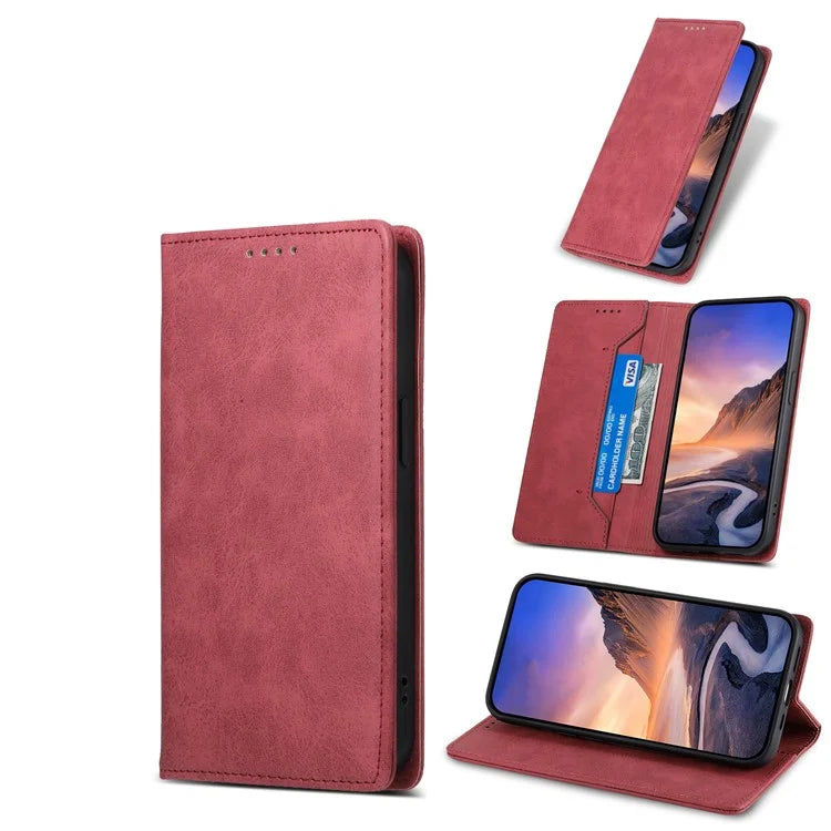 DF-05 For Samsung Galaxy A55 5G Leather Phone Case RFID Blocking Wallet