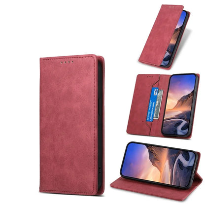 DF-05 For Samsung Galaxy A55 5G Leather Phone Case RFID Blocking Wallet