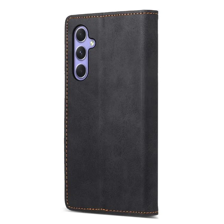 DF-05 For Samsung Galaxy A55 5G Leather Phone Case RFID Blocking Wallet