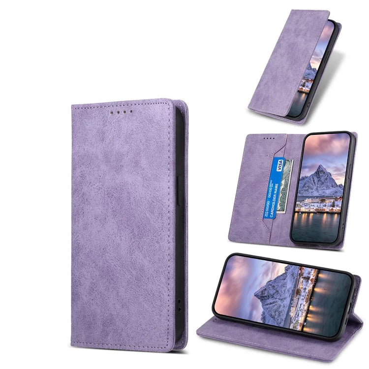 DF-05 For Samsung Galaxy A55 5G Leather Phone Case RFID Blocking Wallet
