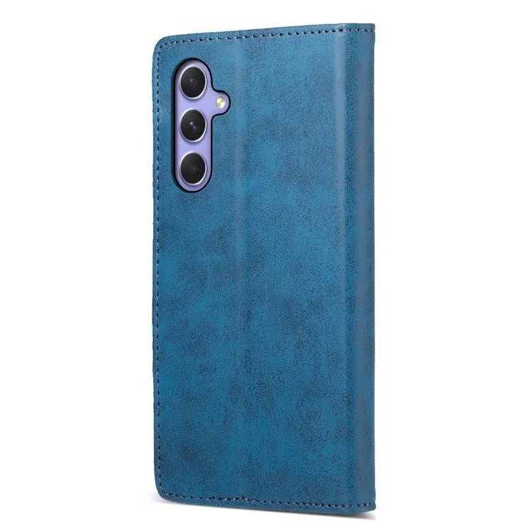 DF-05 For Samsung Galaxy A55 5G Leather Phone Case RFID Blocking Wallet