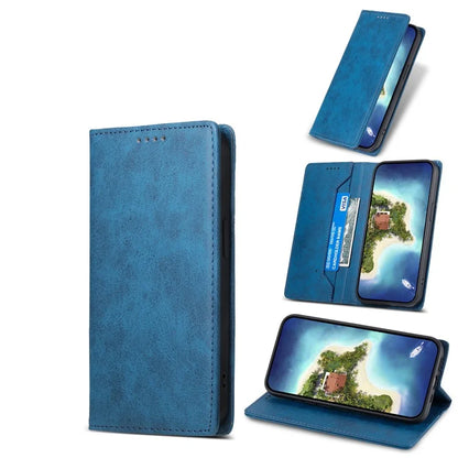 DF-05 For Samsung Galaxy A55 5G Leather Phone Case RFID Blocking Wallet