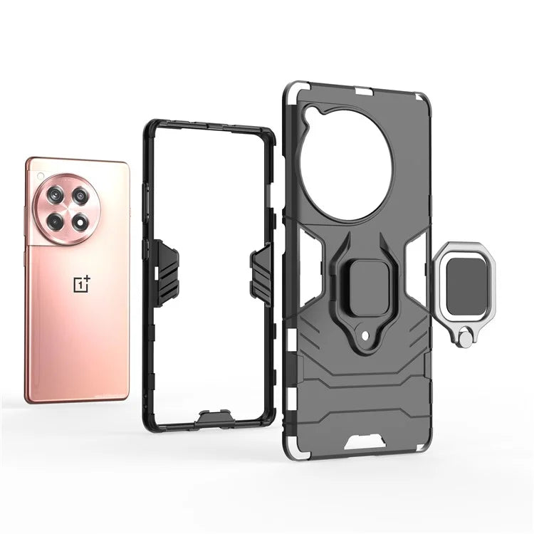 For OnePlus Ace 3 5G / 12R 5G Ring Kickstand Case PC +TPU Phone Cover