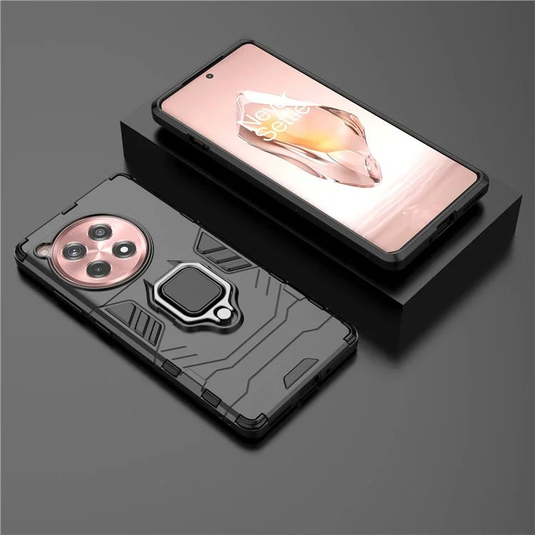 For OnePlus Ace 3 5G / 12R 5G Ring Kickstand Case PC +TPU Phone Cover