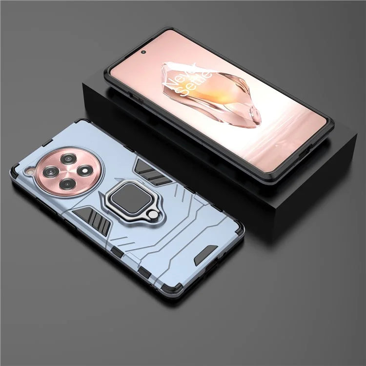 For OnePlus Ace 3 5G / 12R 5G Ring Kickstand Case PC +TPU Phone Cover