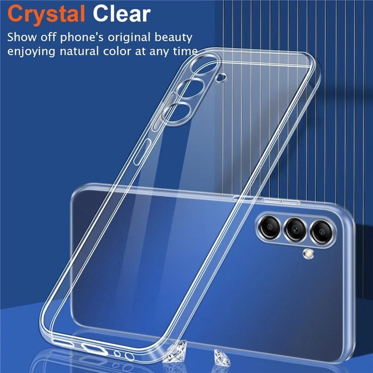 For Samsung Galaxy A35 5G TPU Case Clear Phone Cover + 2PCS 2.5D Arc Tempered Glass Film